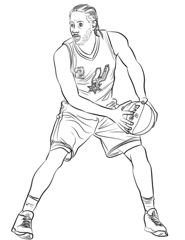 Kawhi Leonard Coloring Page